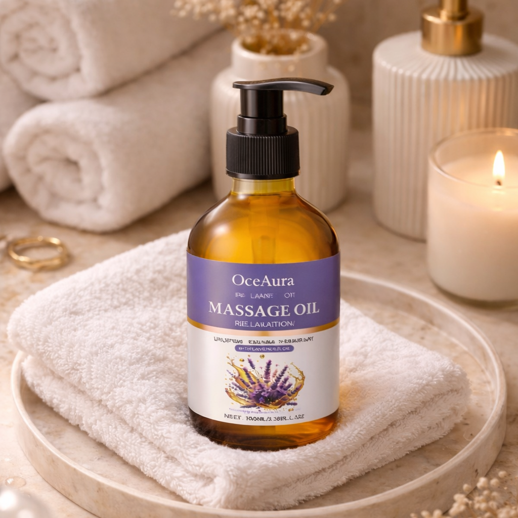 Huile de massage relaxante au parfum de lavande