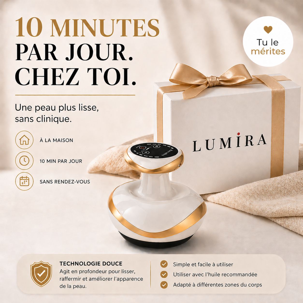 Lumira Sculpt - Lisse, raffermit et améliore l'aspect de ta peau